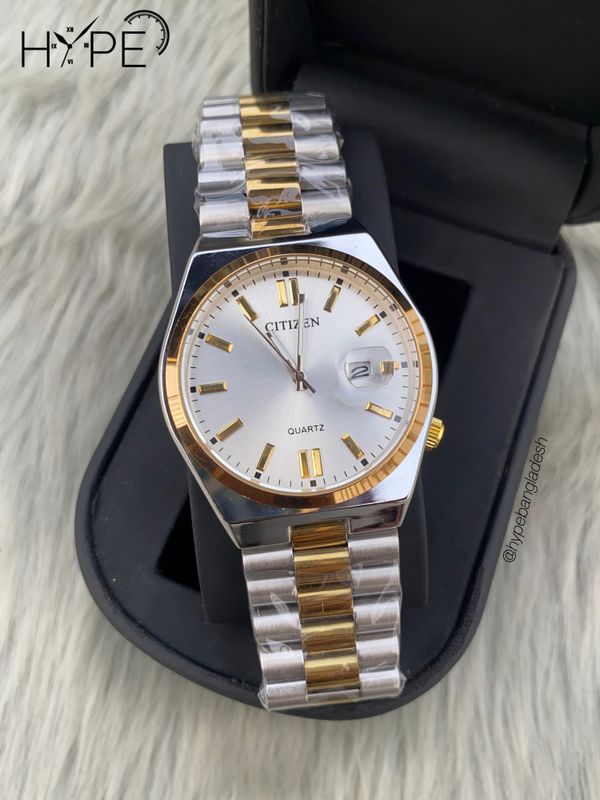 Citizen Quartz two-tone chain white dial