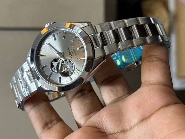 TISSOT CHAIN AUTO OPEN HEART GREY  DIAL