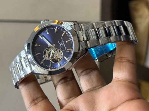 TISSOT CHAIN AUTO OPEN HEART BLUE DIAL