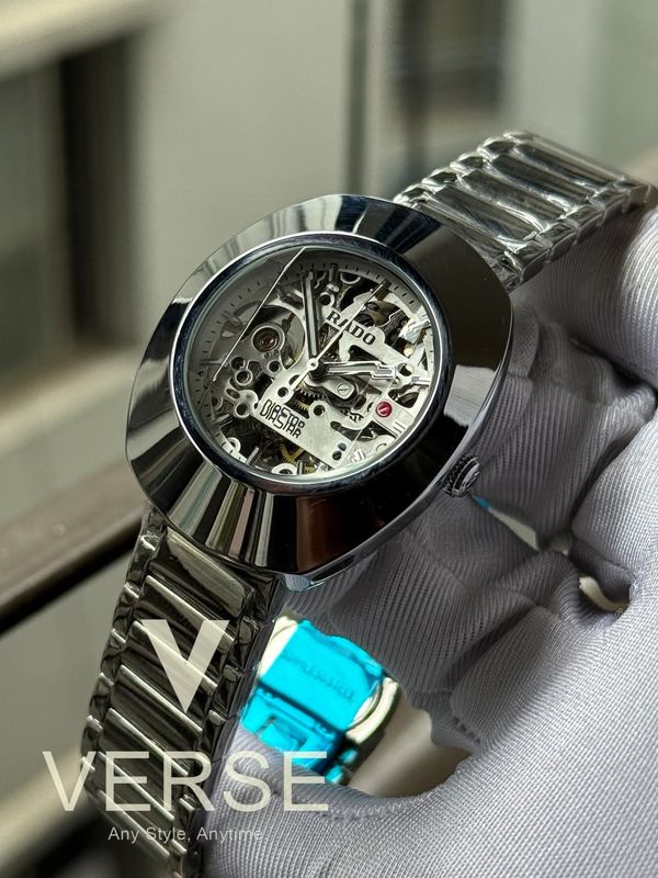 Rado diaster auto silver body white dial