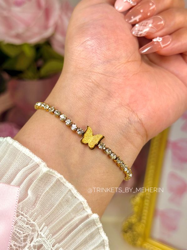 Zircon stone butterfly bracelet
