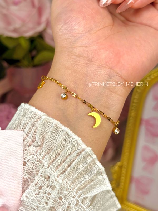 Moon star stone bracelet