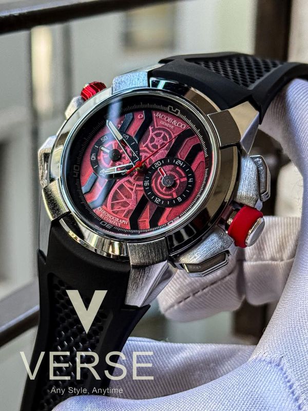 Jacob & Co messi edition silver red dial