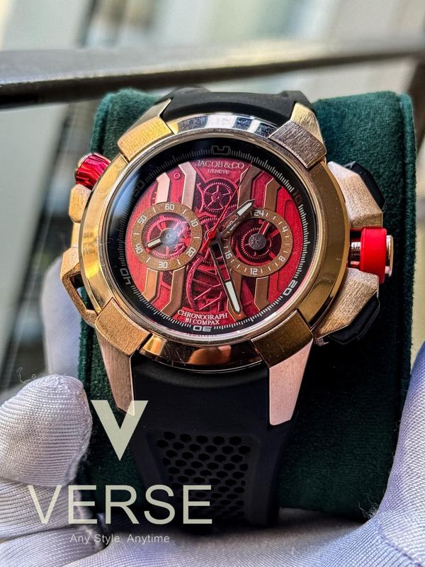 Jacob & Co messi edition rosegold red dial