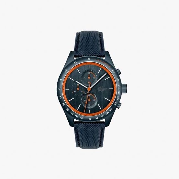 Lacoste Apext 2011297 Men’s 44 mm Blue Racing Chronograph – Leather Strap