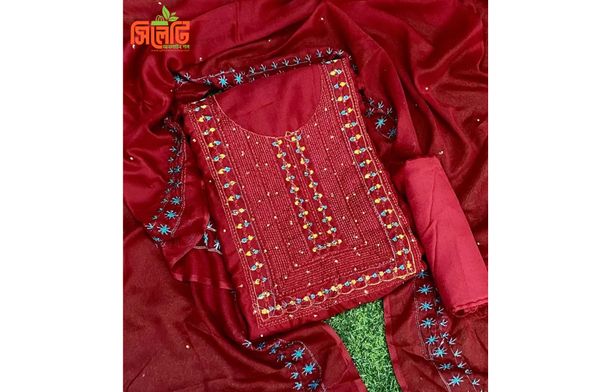 Embroidary Georjet Three Piece