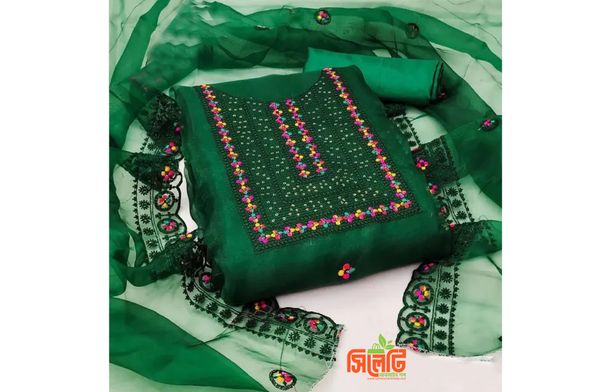 Embroidary Georjet Three Piece