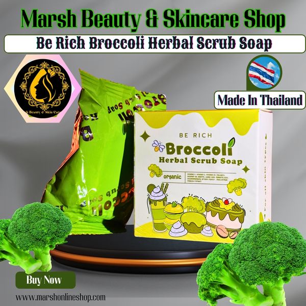 👉🔰Be Rich Broccoli Herbal Scrub Soap - Image 1
