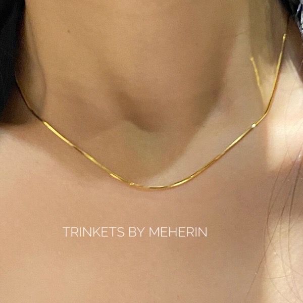 Thin chain 18k gold plated