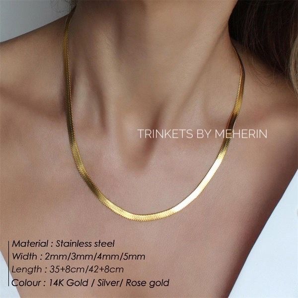 Snakebone chain thick 18k - Image 2