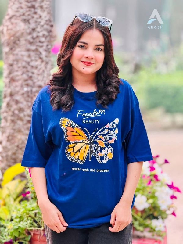 Ladies T-shirt (Butterfly Blue)