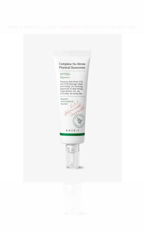AXIS-Y - Complete No-Stress Physical Sun Cream - 50ml