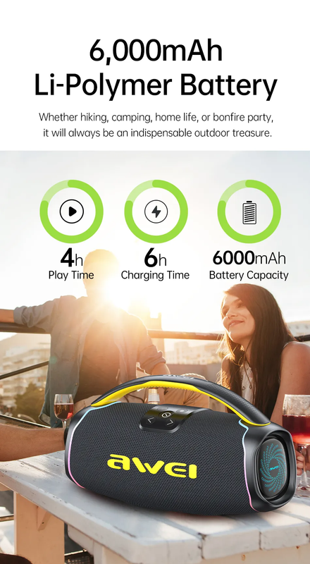 Awei KA16 Wireless 60W Speaker High Quality Audio Portable Speaker