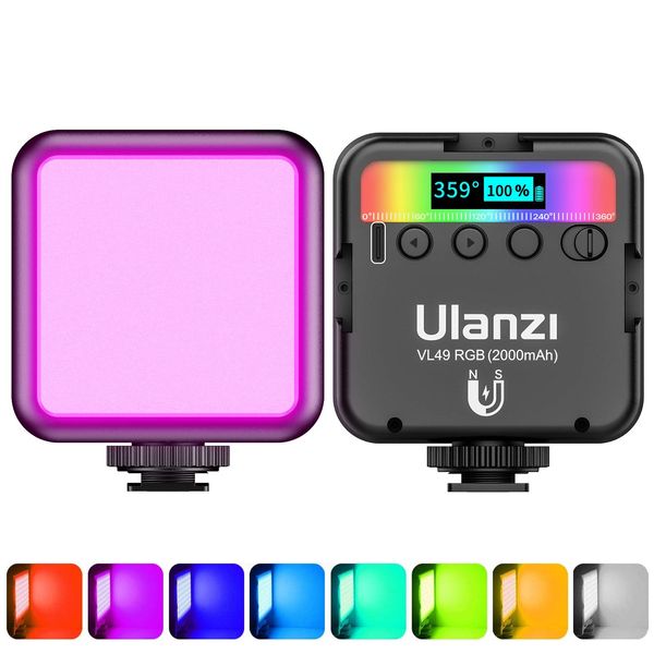 Rechargeable Mini Video Light with Lithium-ion Battery- LED 49 for Gimbal (Ulanzi VL49, 2000mAh)