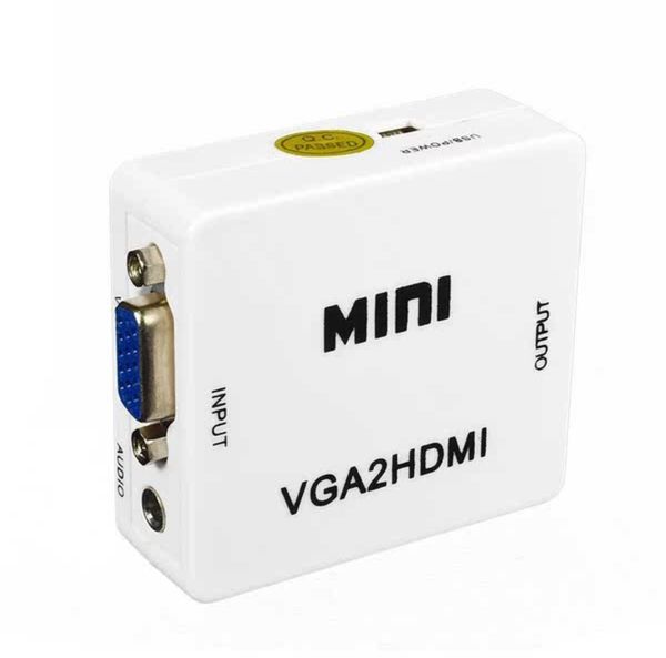 VGA to HDMI supports 1080P HD VGA2HDMI VGA TO HDMI converter- Compact Mini VGA to HDMI 1080P HD Video Converter Adapter With 3.5mm Audio Jack