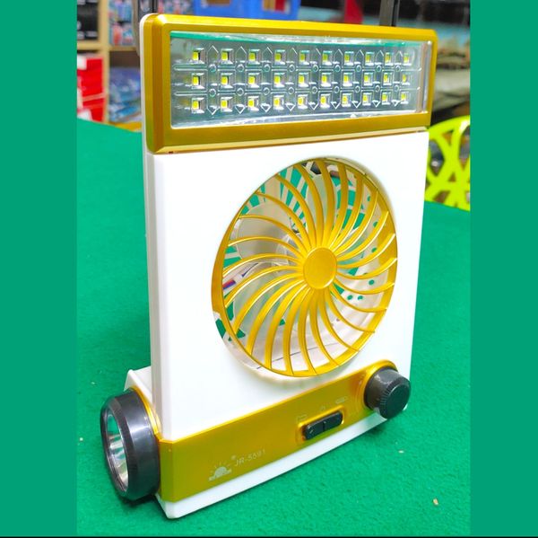 Rechargeable Fan - Multifunctional Four-In-One Solar Fan With Lamp Flashlight Function,CN Plug and Solar Charging