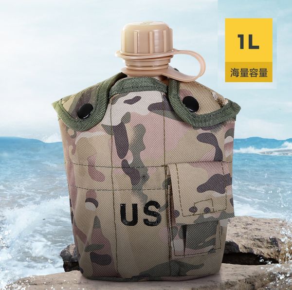 Hiking Teapot and Bottle Set - Adventurous multipurpose kettle and bottle set with a lucrative camouflage bag