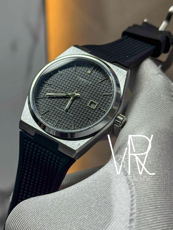 TISSOT PRX BLACK DIAL SILVER CASE