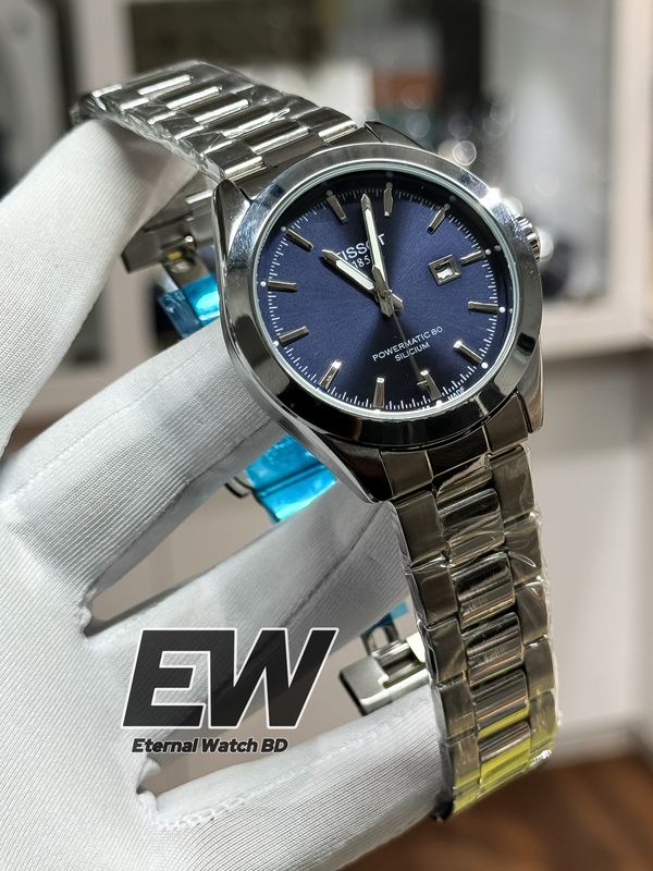 TISSOT QUARTZ BLUE DIAL SILVER CASE