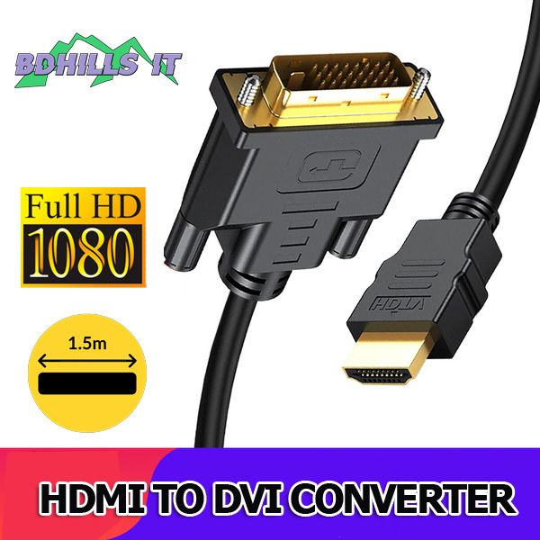 1.5m 1080p 3D HD mi To Dvi Hdmi Cable Dvi-D 24+1 Pin Adapter Cables For Lcd Dvd Hdtv Xbox High Speed Dvi To Hdmi Cable 1.5m - Alliance