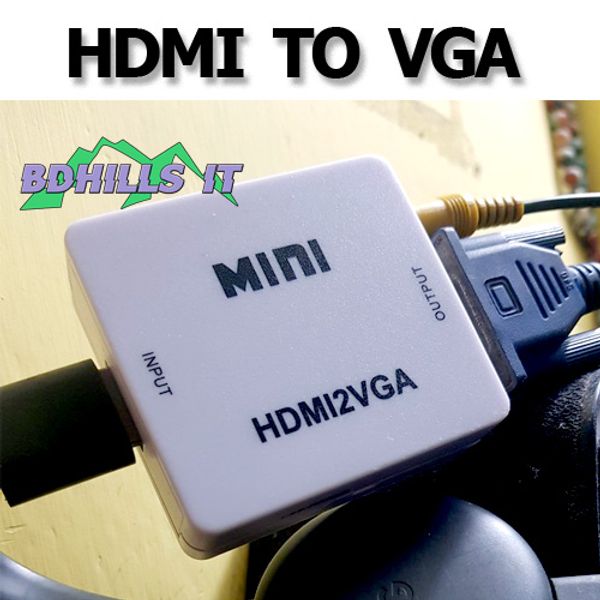 HDMI to VGA CONVERTER - HDMI FEMALE PORT TO VGA MALE - 1080P