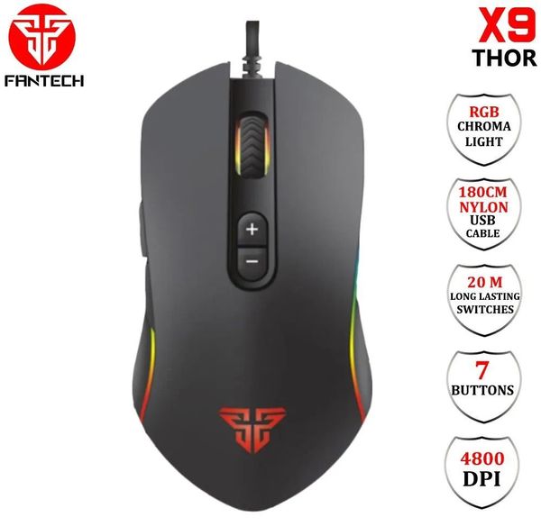 Fantech X9 THOR Macro RGB Gaming Mouse .