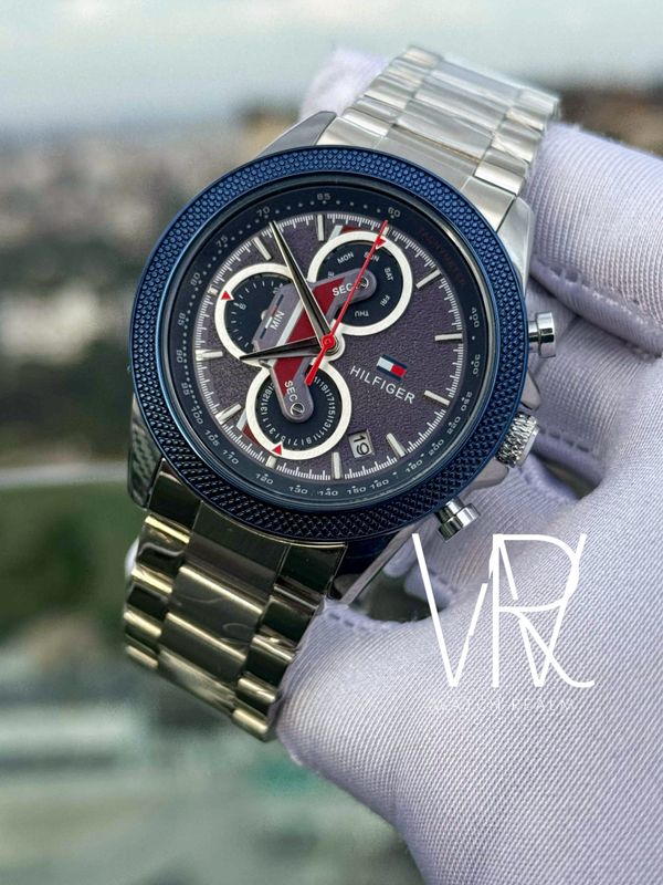 HILFIGER CHAIN BLUE DIAL
