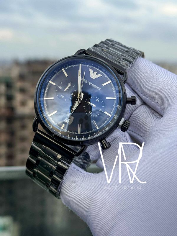 ARMANI BLACK CHAIN SIMPLE DIAL