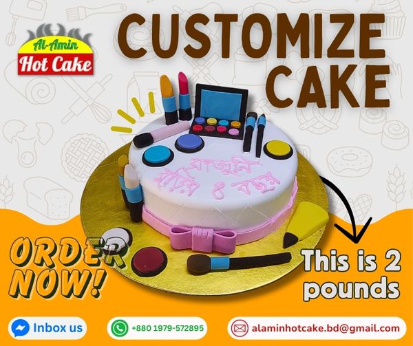 Makeup theme cake
