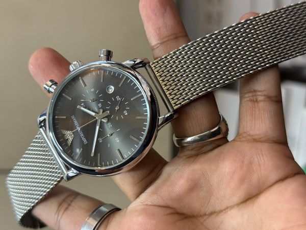 ARMANI MESH CHAIN GLOSSY GREY DIAL