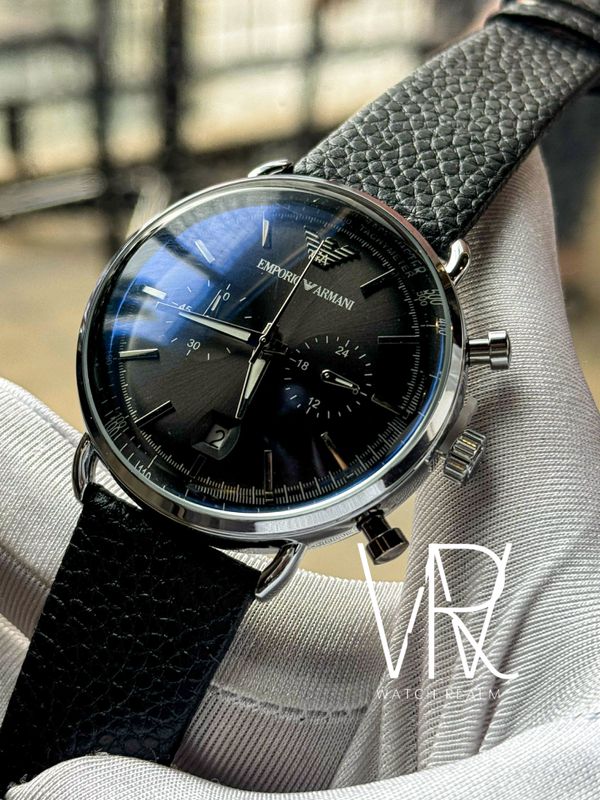 ARMANI SIMPLE BLACK BELT BLACK DIAL