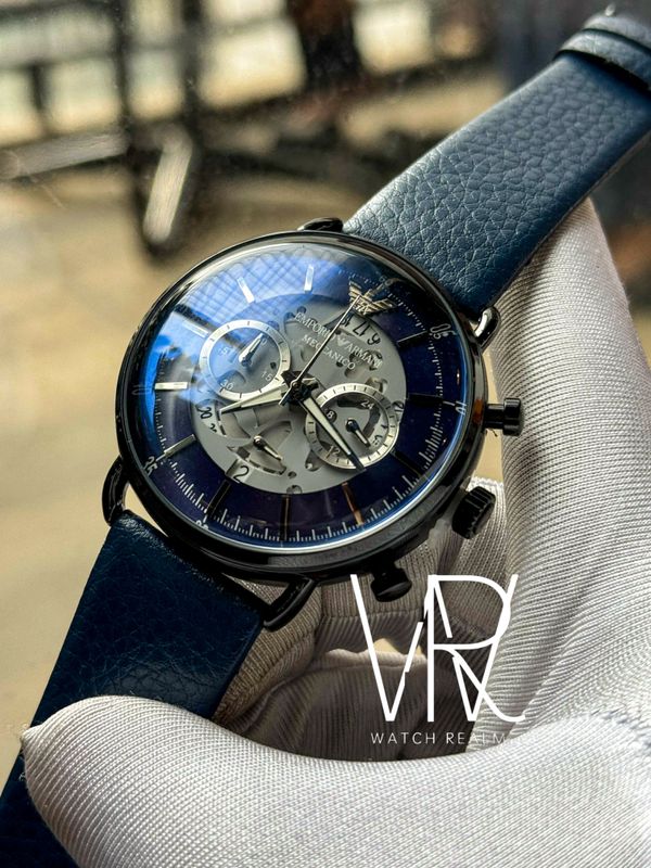 ARMANI OVAL BLUE BELT BLUE DIAL
