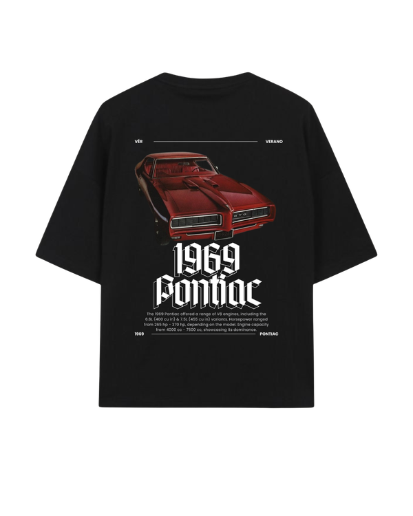 1969 Pontiac Oversized Tshirt - Black