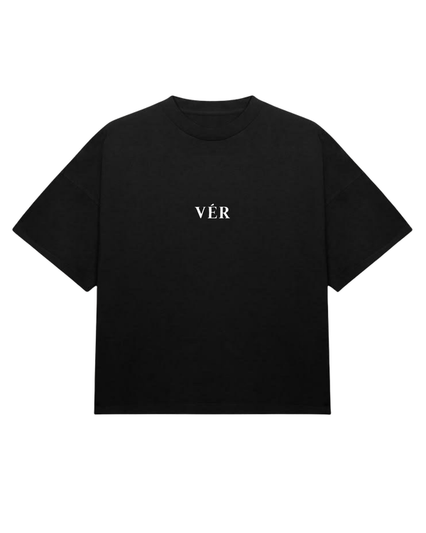 Jet Black Casual Oversized-T
