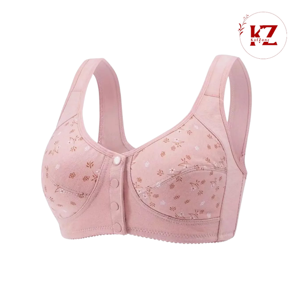 Front Button Cotton Bra