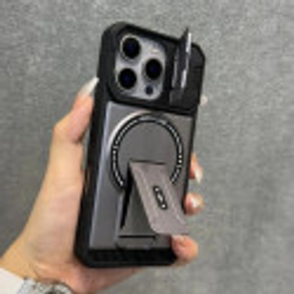 Magsafe Supported Armor protective camshell cover with Kickstand For Iphone