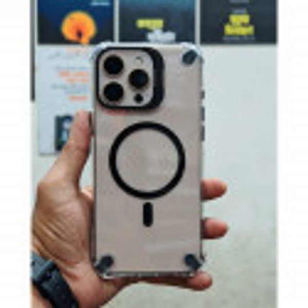 HD Clear Magsafe Supported With Camera Stand Case for iPhone