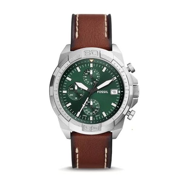 FOSSIL BRONSON ANALOG GREEN DIAL MEN'S WATCH FS5898
