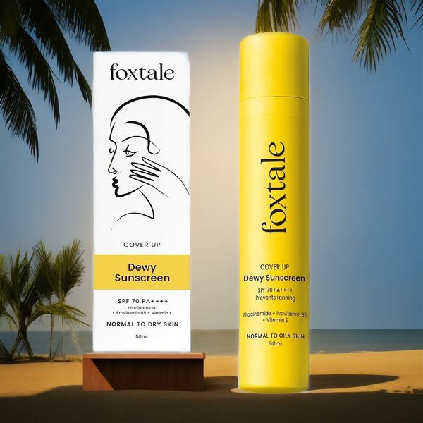Foxtale Cover Up Dewy Sunscreen Spf 70 PA++++ 50ml