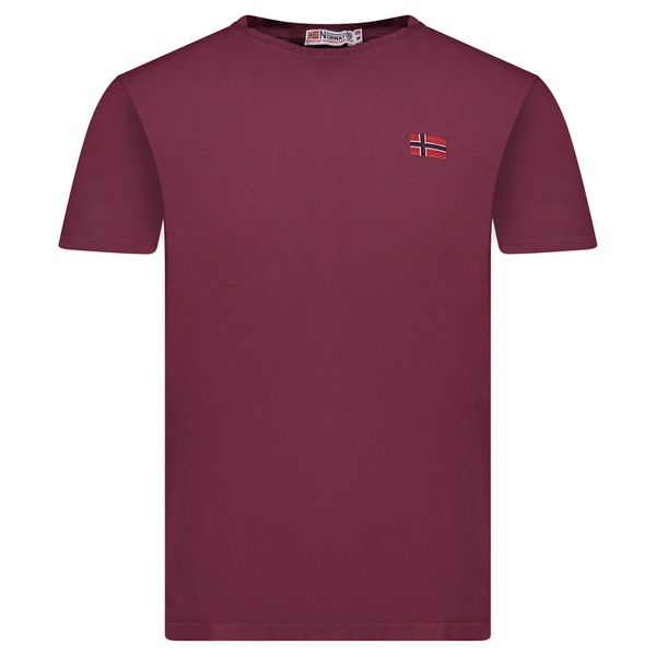 Men's Short-Sleeved T-Shirt with Bordeaux Flag