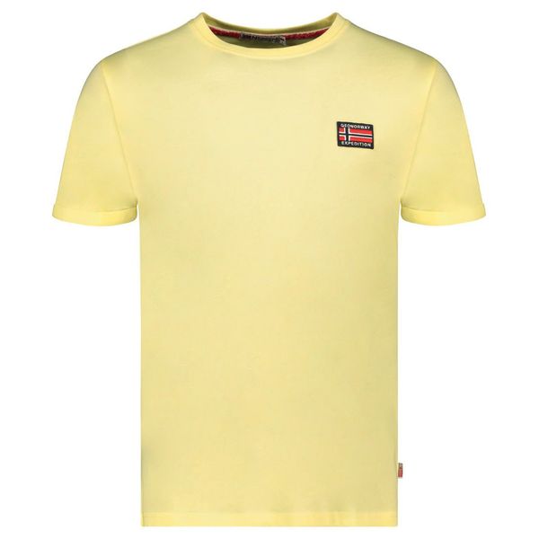 Men's Short Sleeve T-Shirt with Yellow Flag