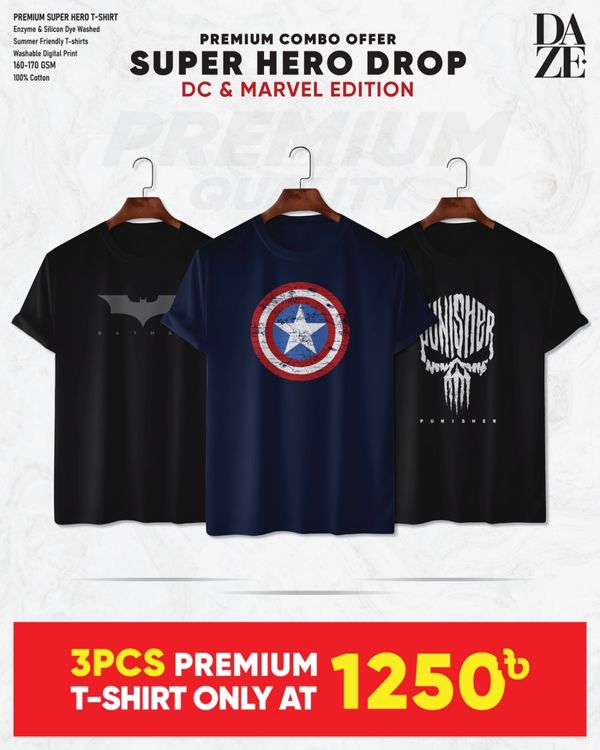 SH39 Super Hero Combo T-shirt