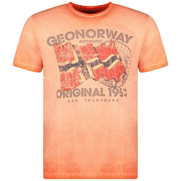 Short-sleeved round-neck T-shirt Coral