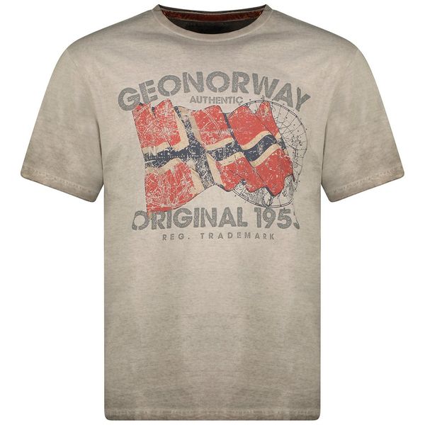 Short-sleeved round-neck T-shirt Khaki
