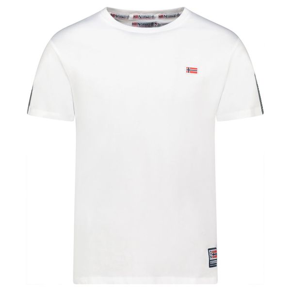T-Shirt Men Short Sleeve with White Flag
