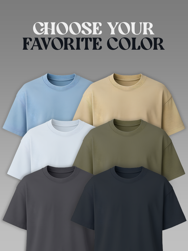 Premium Oversized Solid Color T-Shirts – Heavyweight 220 GSM