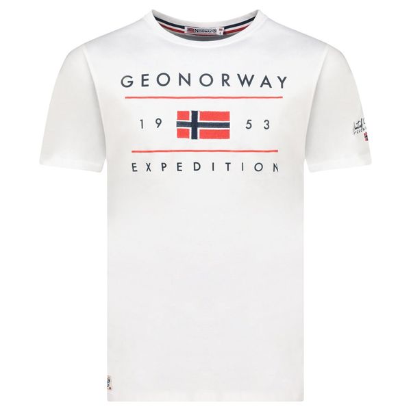 Men's T-Shirt Short Sleeve with White Flag