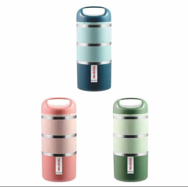 Tedemei 3.5 layers 1.43L Stainless Steel Bowl Lunch Box হটপট সিস্টেম লাঞ্চ বক্স টিফিন বাটি