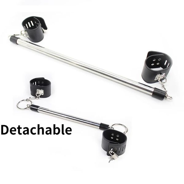 Stainless Steel Open Leg Bar Set Detachable Restriant Bondage Handcuffs Ankle Cuffs Sex Toys for Adult Couples Erotic Product