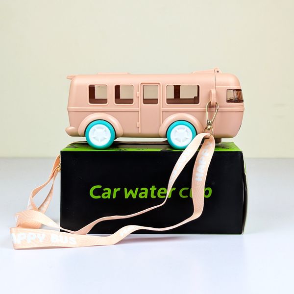 Bus Design Straw Water Bottle – Fun + Hydration in One! 💦